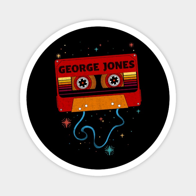 George Jones / Retro Vintage Cassette Tape / Music Fanart Magnet by EliseOB